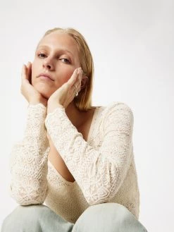 Vila Longsleeves Shirt Chikka Dames Ecru -Vila 0091dfe9d74b0592a8bedf0945b0f5a2