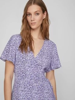 Vila Midi Jurken Jurk Dames Lila / Lichtlila -Vila 00b440d5fd583db2865333783a01c2d4
