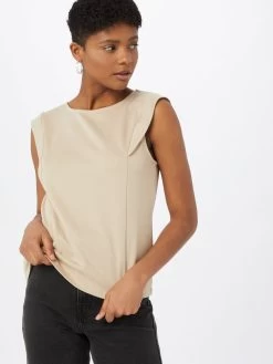 Vila T-shirts Shirt TINNY Dames Beige -Vila 00efa41112b6089f354d119f4078880d