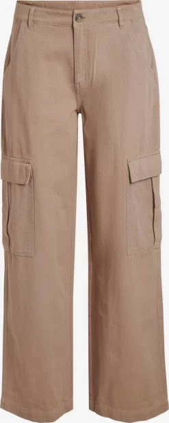 Vila Straight Regular Cargojeans Tilo Dames Lichtbruin