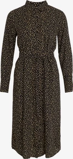 Vila Maxi Jurken Blousejurk Pil Oma Dames Zwart