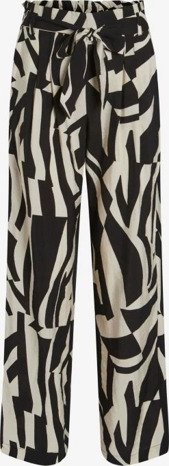 Vila Bandplooibroeken Regular Bandplooibroek Uma Dames Zwart