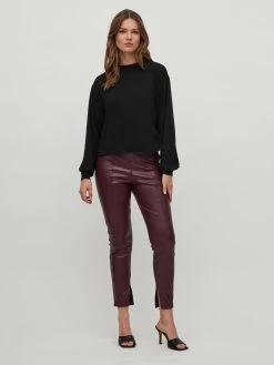 Vila Leren Broeken Skinny Broek Dagmar Dames Bordeaux 11 Vila Leren Broeken Skinny Broek Dagmar Dames Bordeaux -Vila 03651a774d8f168195860f54d221f1af