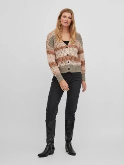 Vila Vesten Gebreid Vest ABRIL Dames Bruin / Cappuccino -Vila 050ac86257154396c55c360a5c56f191
