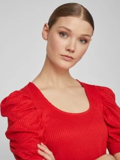 Vila Tops Top Dames Rood -Vila 05523f887922ca6d63e5edc1ad251ac7