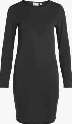 Vila Jerseyjurken Jurk Dames Zwart