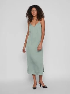 Maxi Jurken Jurk Viellette Dames Kaki -Vila 0570276275d3251954a3d89b9b27987a