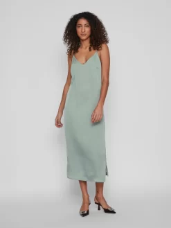 Maxi Jurken Jurk Viellette Dames Kaki -Vila 0570276275d3251954a3d89b9b27987a scaled