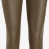 Vila Leren Broeken Skinny Leggings Commit Dames Olijfgroen