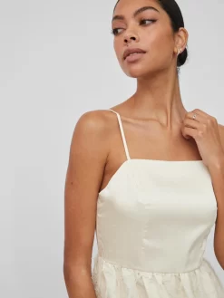 Vila Avondjurken Avondjurk Vella Dames Ecru -Vila 05ee718a0b452fadd5aad1365392345b scaled