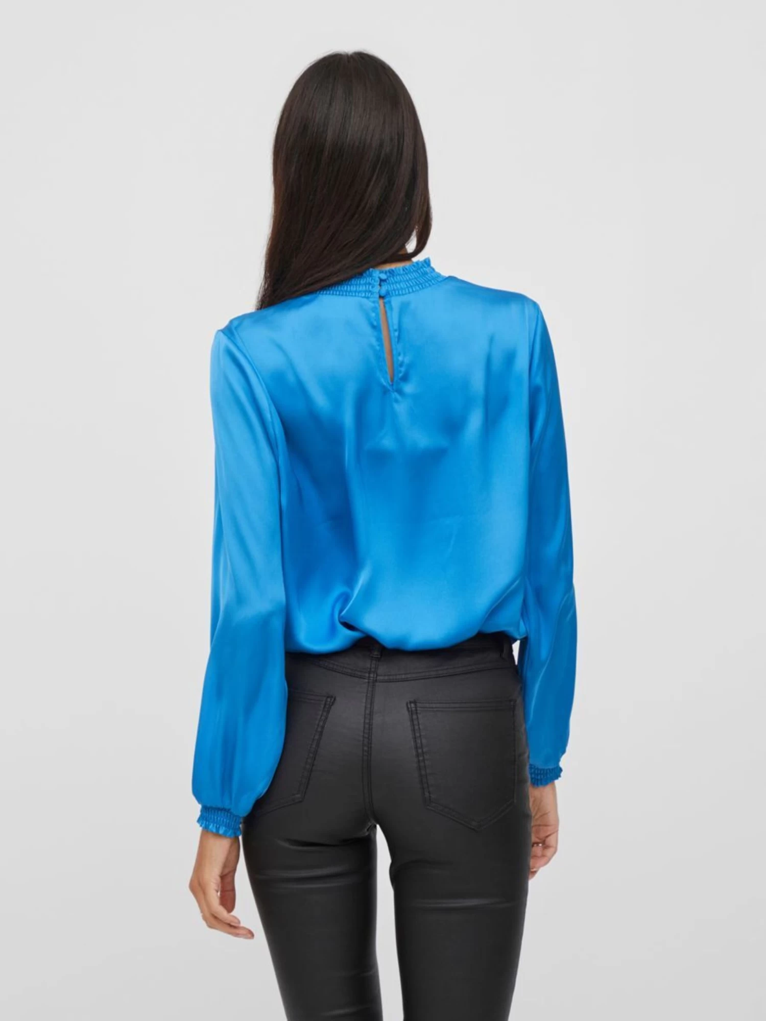 Vila Blouseshirts Blouse Dames Blauw 4 Vila Blouseshirts Blouse Dames Blauw - Afbeelding 4