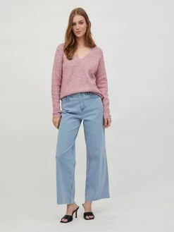 Vila Fijngebreide Truien Trui Dames Pink -Vila 0632d7ab4d075b26b9c10e70b04f4311