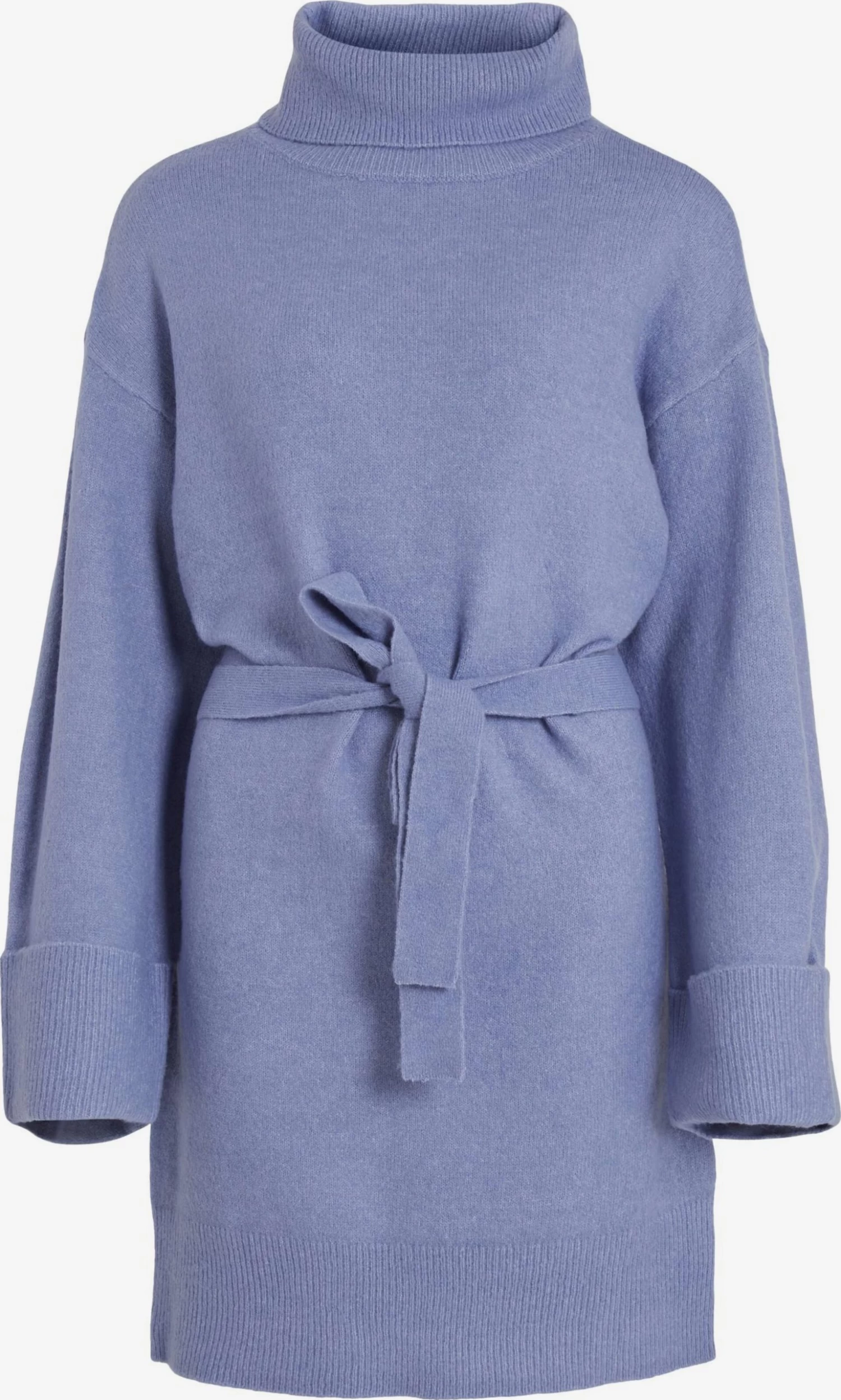 Vila Gebreide Jurken Gebreide Jurk Rolfie Dames Smoky Blue 1 Vila Gebreide Jurken Gebreide Jurk Rolfie Dames Smoky Blue