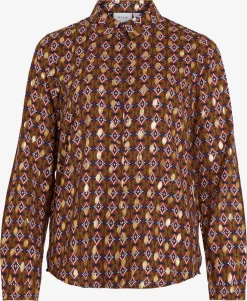 Vila Overhemden Blouse Zino Dames Bruin