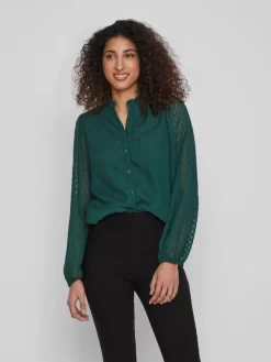Vila Blouseshirts Blouse Dames Groen -Vila 078f8508c32b3e5527e4c080bef21439 scaled
