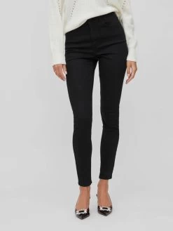 Vila Jeans Skinny Jeans Dames Zwart -Vila 07a060729cd12cbda5b005f66c014c0d