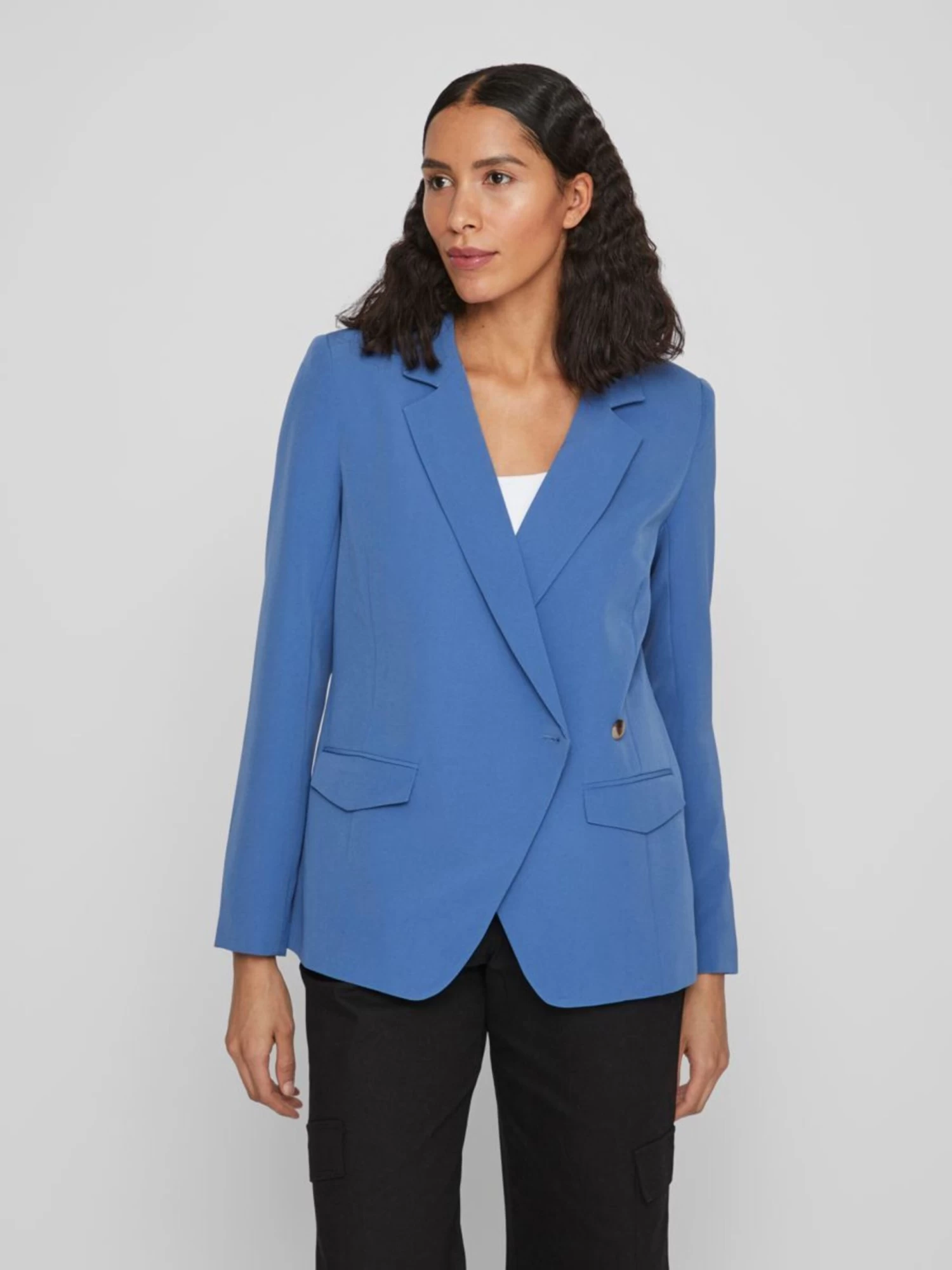 Vila Klassieke Blazers Blazers Gula Dames Smoky Blue 3 Vila Klassieke Blazers Blazers Gula Dames Smoky Blue - Afbeelding 3