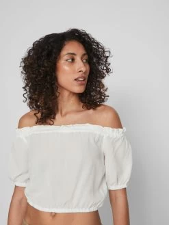 Vila Crop Tops Top Dames Wit -Vila 07eeeb2c007487f44ec09b90f4abd7f9