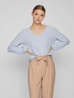 Vila Blouseshirts Blouse Hanan Dames Lichtblauw -Vila 082a4f2fca0f5b114e7a1199215c0f1b