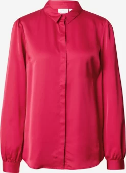 Vila Overhemden Blouse Dames Framboos