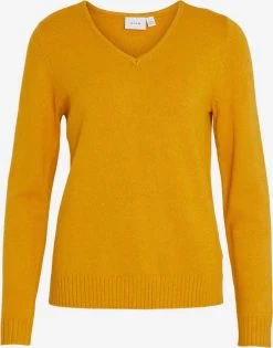 Vila Basic Truien Trui Ril Dames Goudgeel