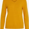 Vila Basic Truien Trui Ril Dames Goudgeel
