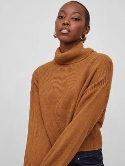 Vila Coltruien Trui Plamena Dames Bruin -Vila 09f07b9ab01df43bbe3e1b8088e2f48c