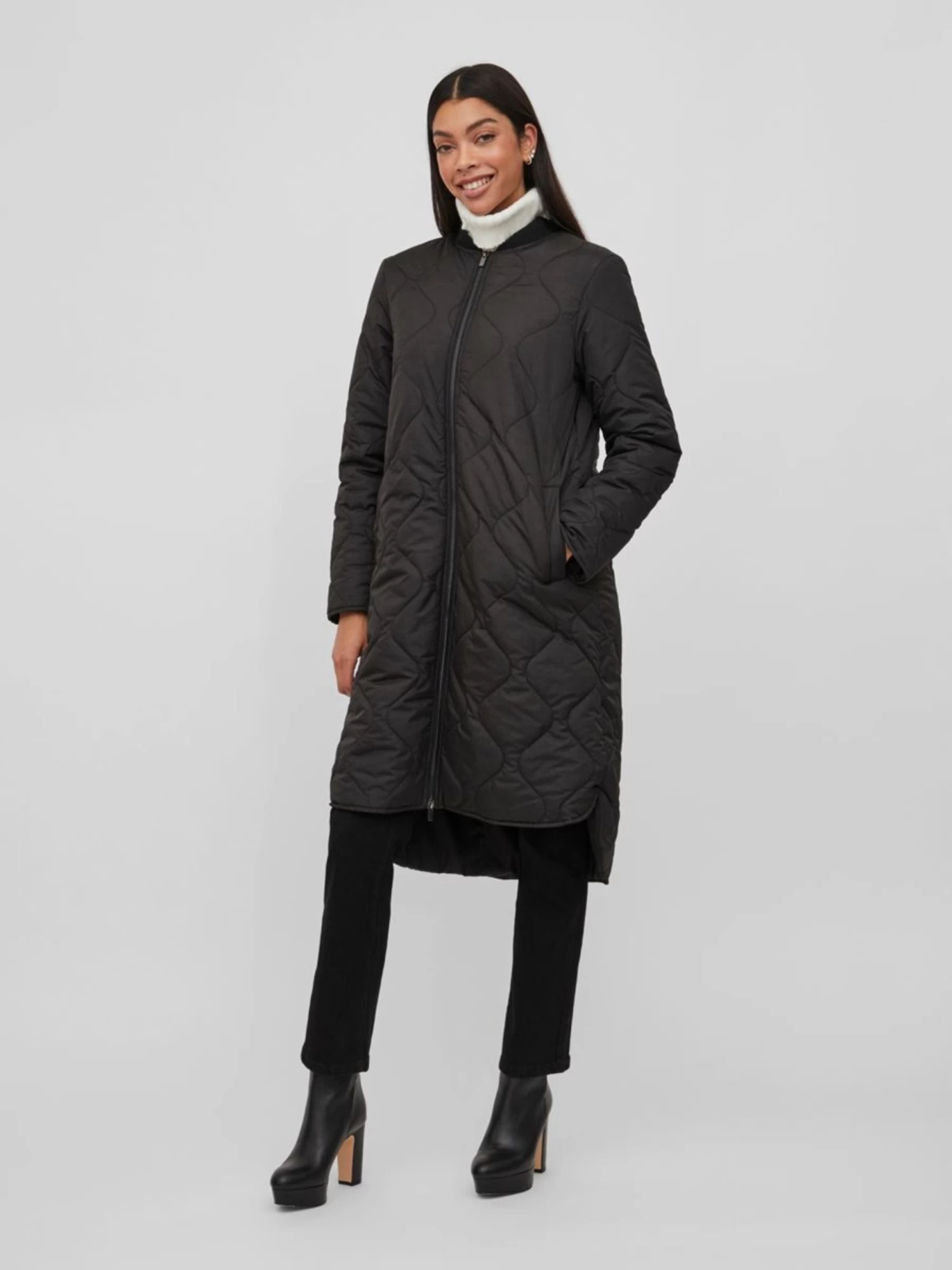 Vila Tussenmantels Tussenmantel Manon Dames Zwart 3 Vila Tussenmantels Tussenmantel Manon Dames Zwart - Afbeelding 3