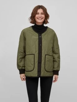 Vila Tussenjassen Tussenjas Dames Kaki -Vila 0b6d1678901cb30882e41af1977fc51d