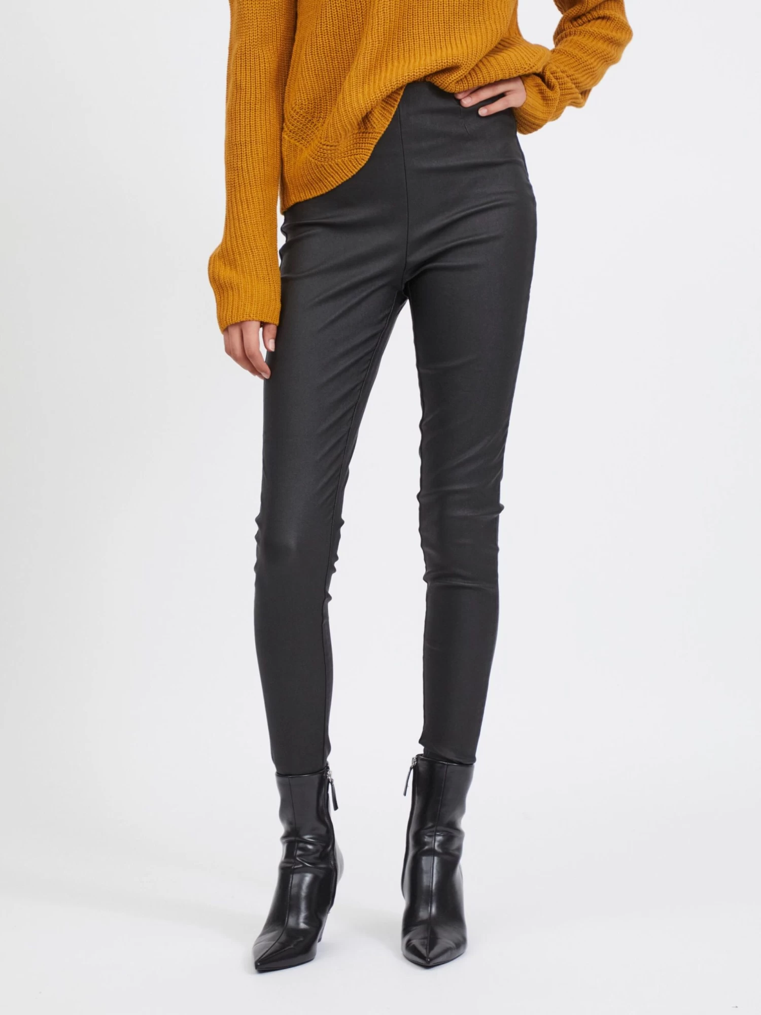 Broeken Skinny Leggings Jeggy Dames Zwart 3 Broeken Skinny Leggings Jeggy Dames Zwart - Afbeelding 3