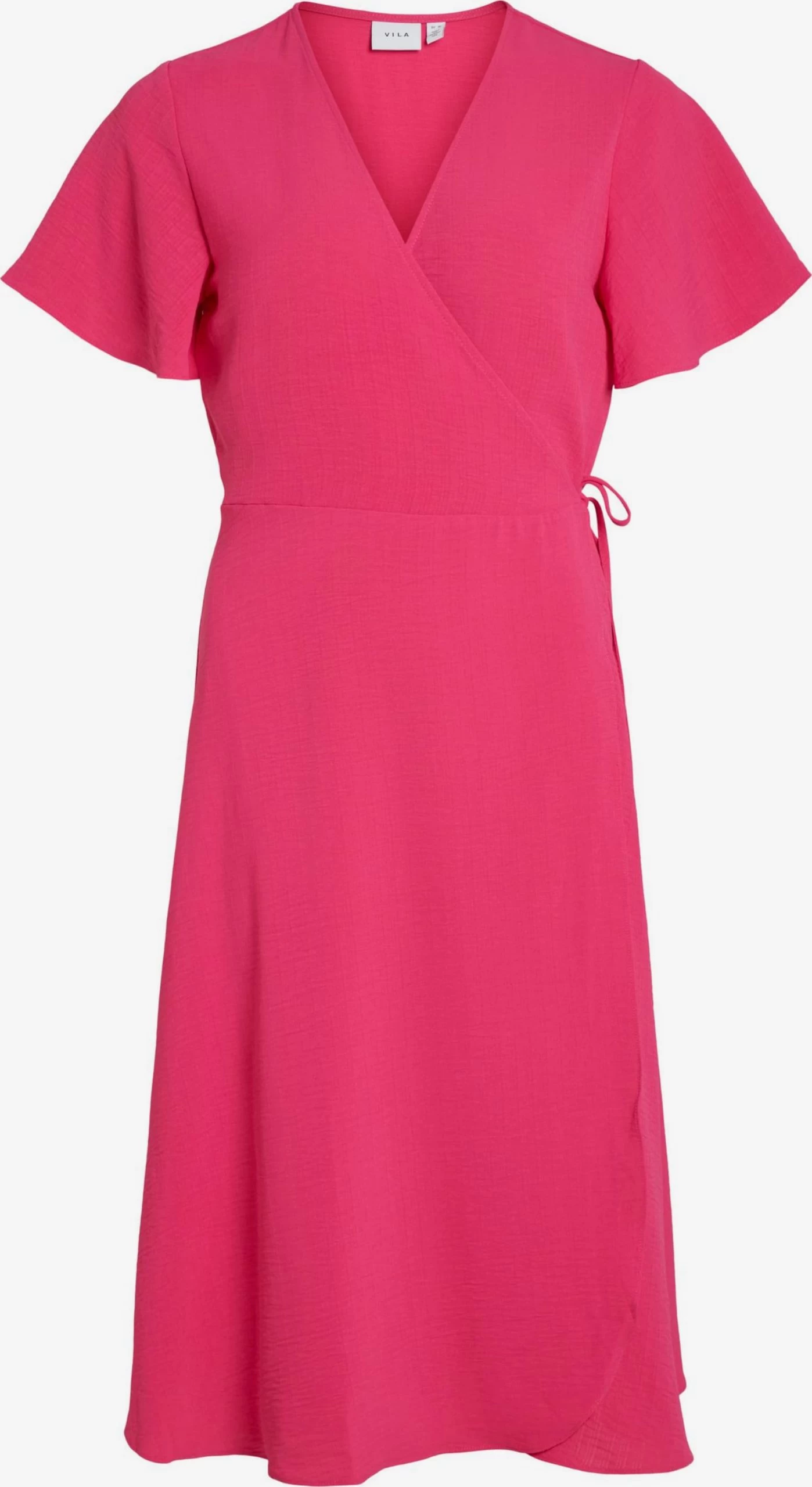 Vila Midi Jurken Jurk Dames Fuchsia 1 Vila Midi Jurken Jurk Dames Fuchsia