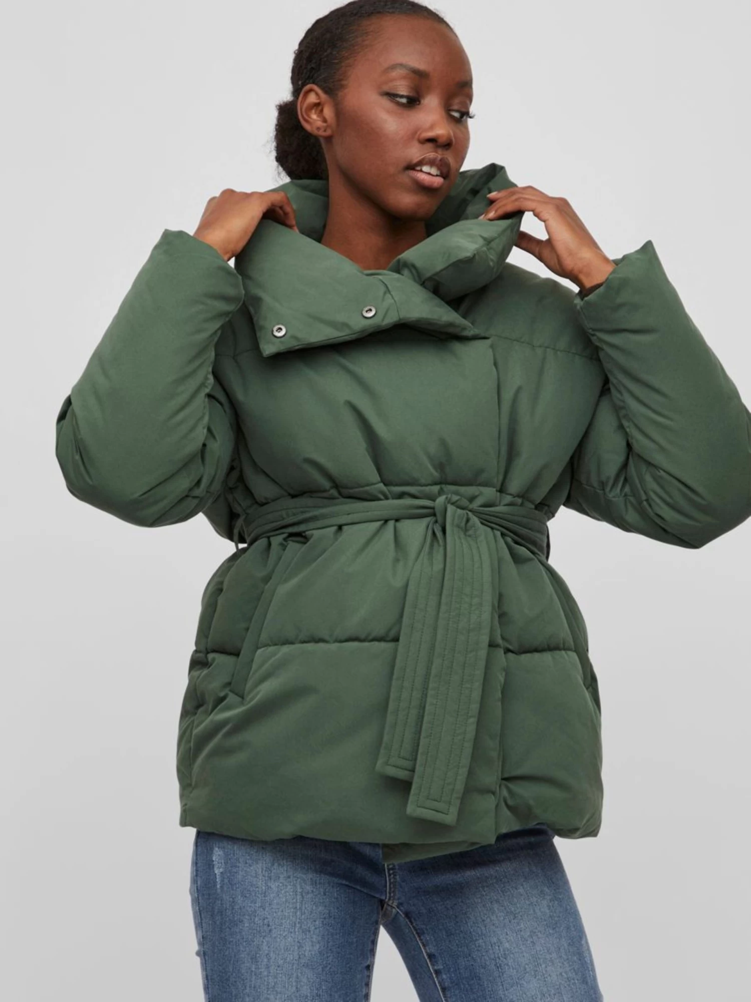 Vila Winterjassen Winterjas Dames Groen 6 Vila Winterjassen Winterjas Dames Groen - Afbeelding 6