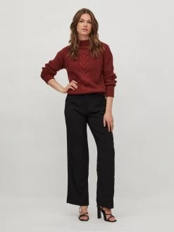 Vila Coltruien Trui Dames Donkerrood -Vila 0e8ff70e59414fe8db1b8c3194451ef4