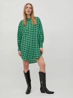 Vila Lange Blouses Blouse Dames Mintgroen / Grasgroen -Vila 0ef284e632acd112cfc19132bb3ed84e