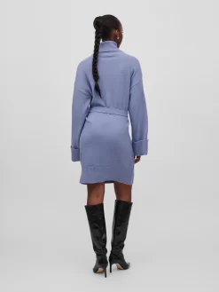 Vila Gebreide Jurken Gebreide Jurk Rolfie Dames Smoky Blue -Vila 0f1ea1d258ef5aa1ac0c4b397b74db76 scaled