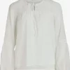 Vila Kanten Blouses Blouse EDEE Dames Wit