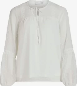 Vila Kanten Blouses Blouse EDEE Dames Wit