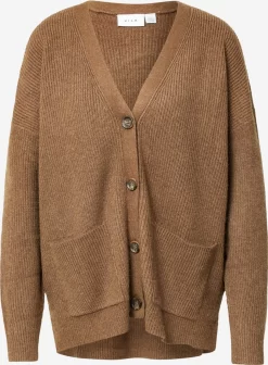 Vila Vesten Gebreid Vest Dames Bruin