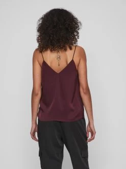 Vila Spaghetti Tops Top Dames Bourgogne -Vila 11024bef7db8d4d453aaaf77e788f97b