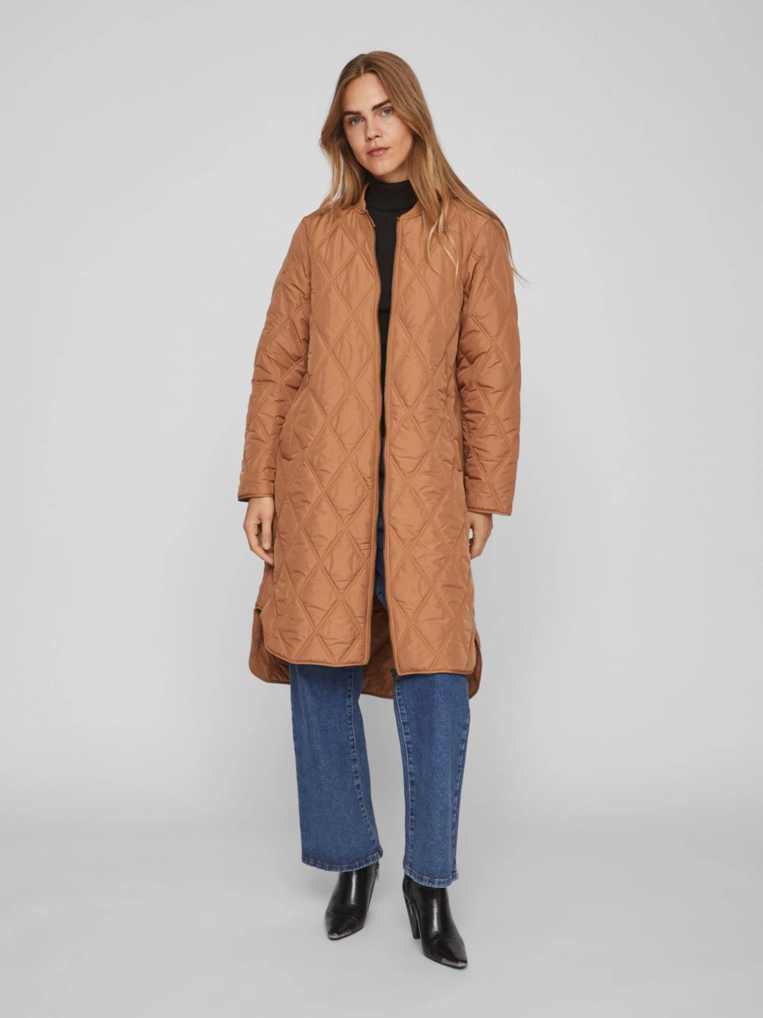 Vila Tussenmantels Tussenmantel Dames Bruin 4 Vila Tussenmantels Tussenmantel Dames Bruin - Afbeelding 4