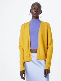 Vila Vesten Gebreid Vest Ril Dames Mosterd -Vila 11c08de67df9e5770651e50832536e06