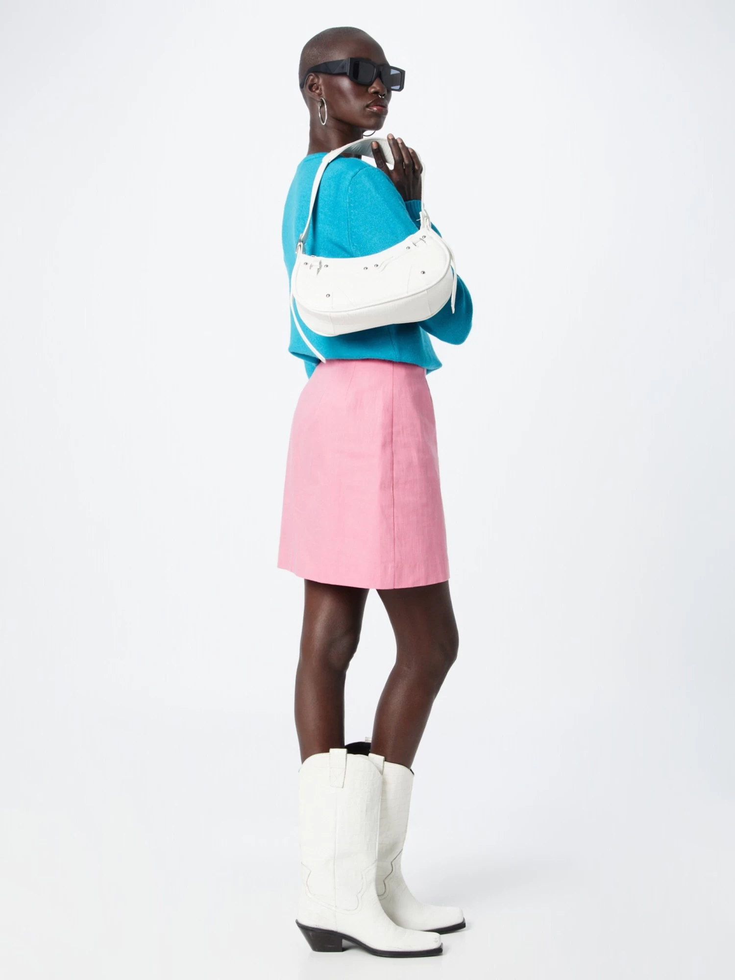 Vila Basic Truien Trui Viril Dames Neonblauw 5 Vila Basic Truien Trui Viril Dames Neonblauw - Afbeelding 5