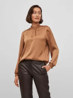 Vila Blouseshirts Blouse Dames Bruin -Vila 11d237a051a66cc141d9c1cf94b155d4 scaled
