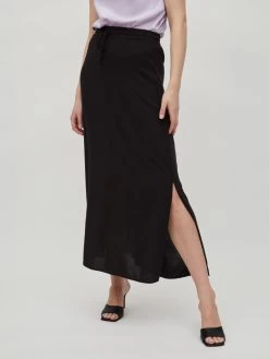 Vila Maxi Rokken Rok Lana Dames Zwart -Vila 11e227c206fc0c4891db944c85e1c852