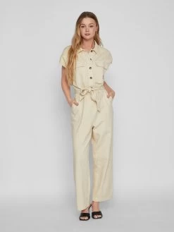 Vila Lange Jumpsuits Jumpsuit Tilo Dames Ecru -Vila 11ee4dc9cdfe7f194b264b469a231a5a
