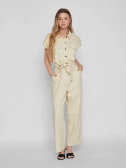 Vila Lange Jumpsuits Jumpsuit Tilo Dames Ecru -Vila 11ee4dc9cdfe7f194b264b469a231a5a scaled