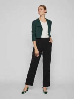 Vila Bandplooibroeken Regular Bandplooibroek Dames Zwart -Vila 1202eb92ac4f63641e290bdf066471f6