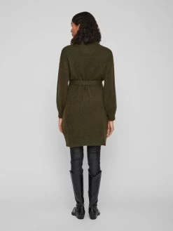 Vila Gebreide Jurken Gebreide Jurk Evah Dames Olijfgroen -Vila 121efea1f9114be21860be65ab37c4f5