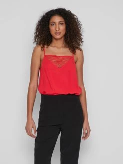 Vila Blouse Tops Blouse Nula Dames Rood -Vila 122288d966f13cf0cf572a4a6c1836b5