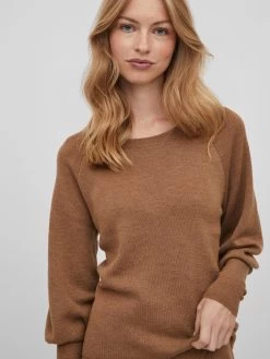 Vila Basic Truien Trui Marla Dames Lichtbruin -Vila 13aa6fbc8131ede2e6218fd6754cca5b